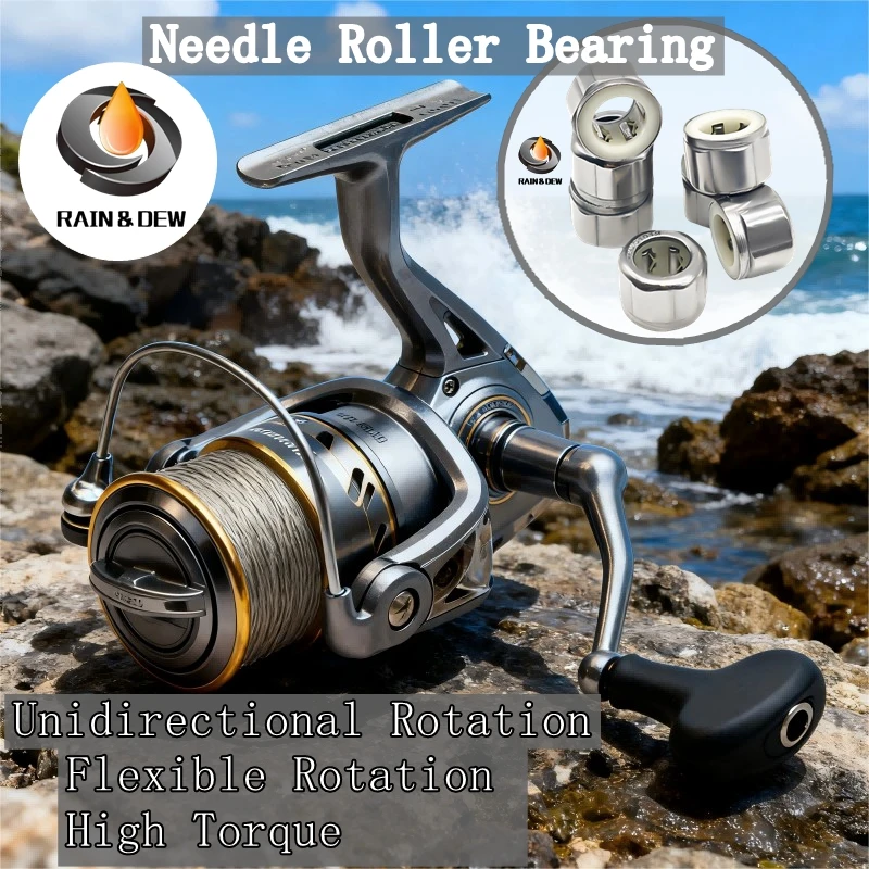 2Pcs EWC1012  Fishing Gear Bearing Needle Roller Bearing One Way 10X16X12 Mm /EWC0608 6X10.5X8 Mm /EWC1010 10X16X10 Mm