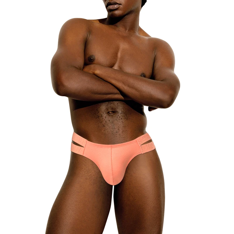 

2pcs Cotton Men Underwear Hollow Double Waistband Sexy Men's Briefs Gays Bikini Jockstrap Men's Underpants Sissy Men Panties