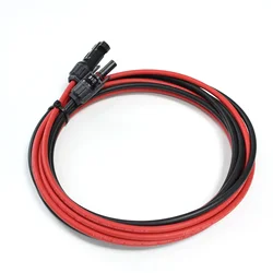 Black/Red Solar Panel PV Cable Rated 2.5mm2 4mm2 with Waterproof Connector for Solar Energy System