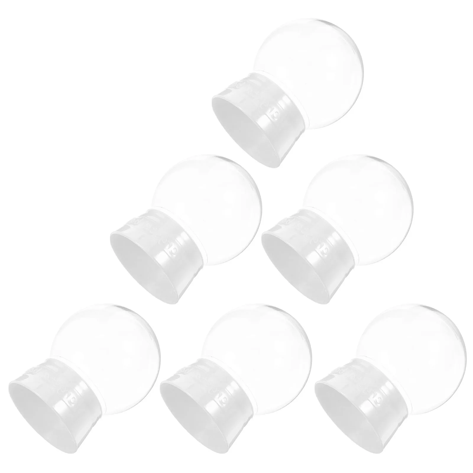 

6Pcs Transparent Plastic Snow Globe Round Empty Water Globe DIY Craft Display Case Christmas Halloween Decoration
