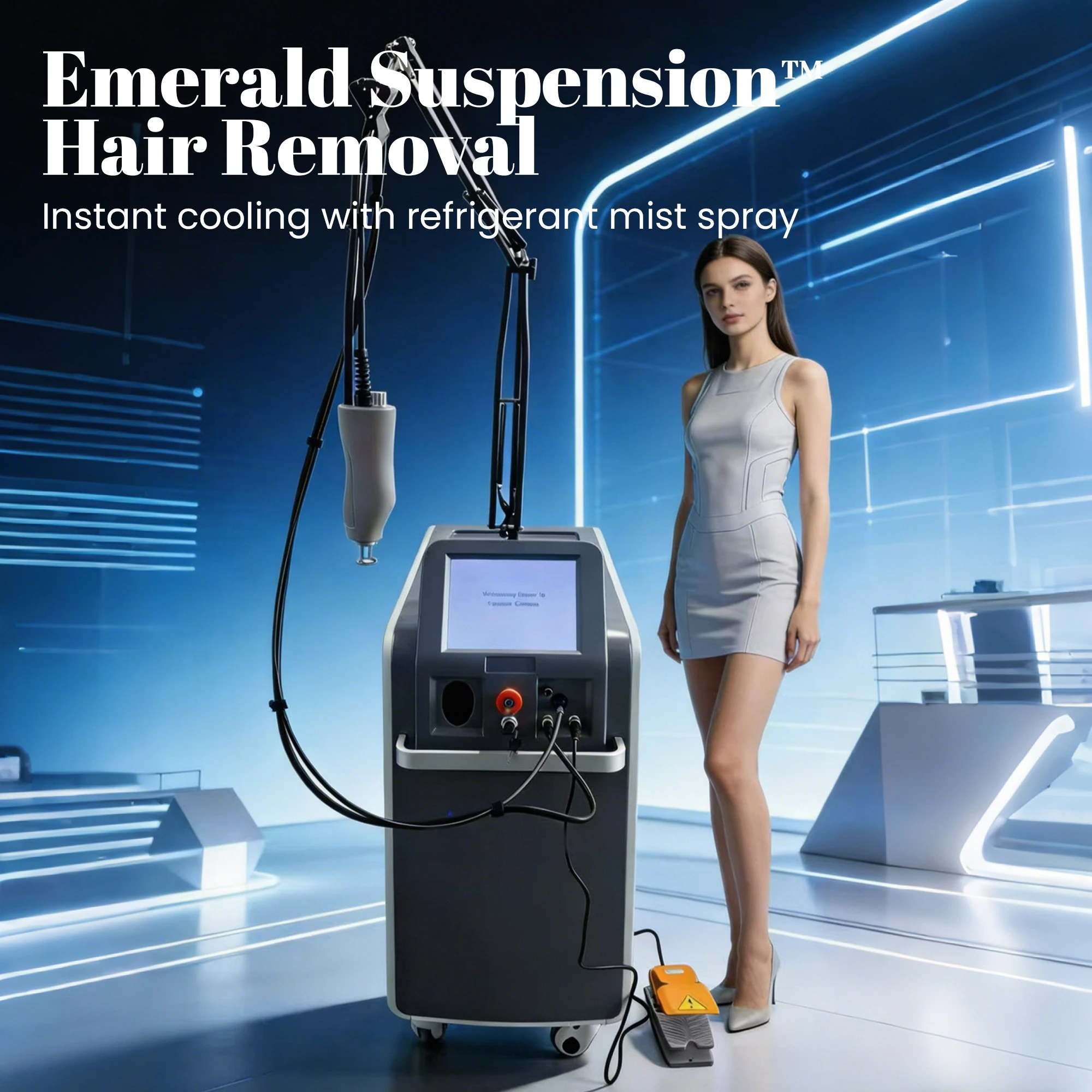 Professional Painless Optical Fiber Depilation 808NM Alexandrite Machine Hair Removal Facial Rejuvenation Instrument Long Pulse