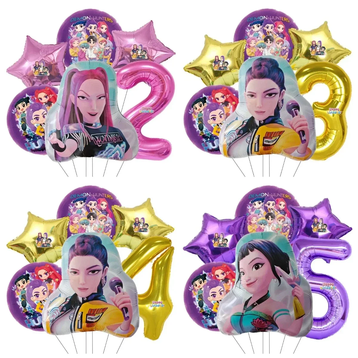 Lot de 6 ballons chiffres 0-9 en aluminium pour décoration de fête d'anniversaire fille, fête prénatale, fournitures de fête, cadeau