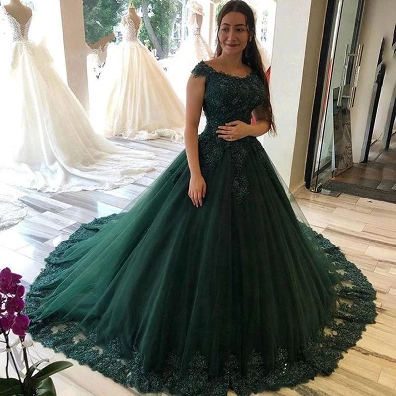 

ANGELSBRIDEP Dubai Arabic Quinceanera Dresses Charming Lace Appliques Off Shoulder Scoop Vestidos De Fiesta Birthday Party Gowns