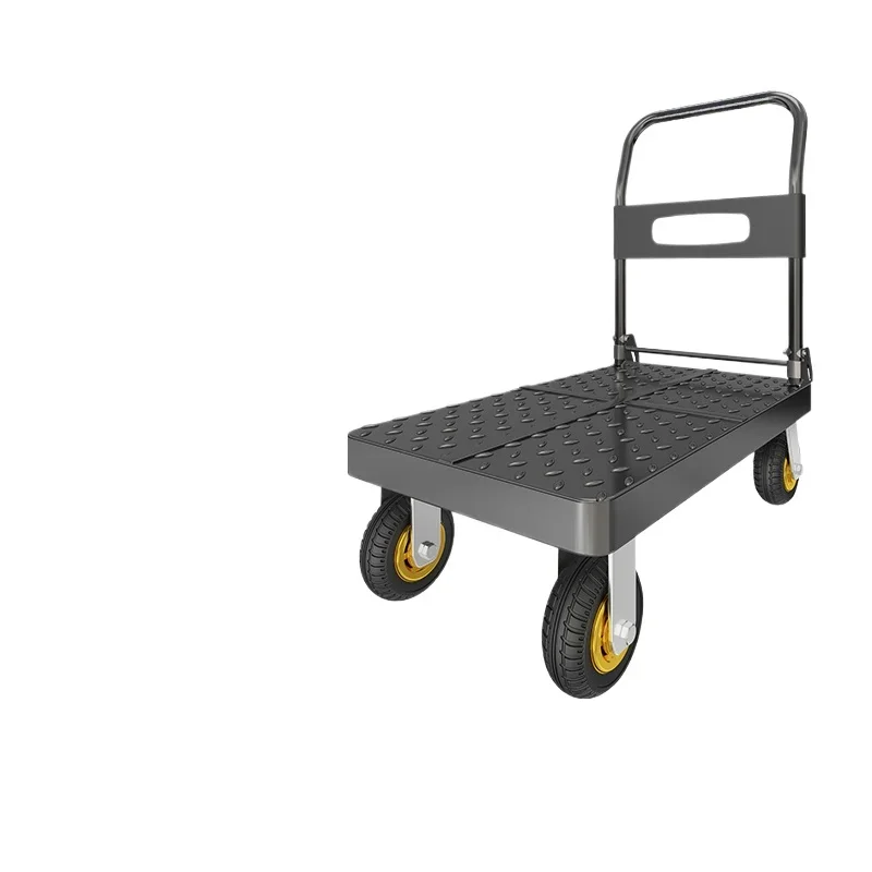 

Steel plate trolley pulling goods trolley handling household portable folding trolley