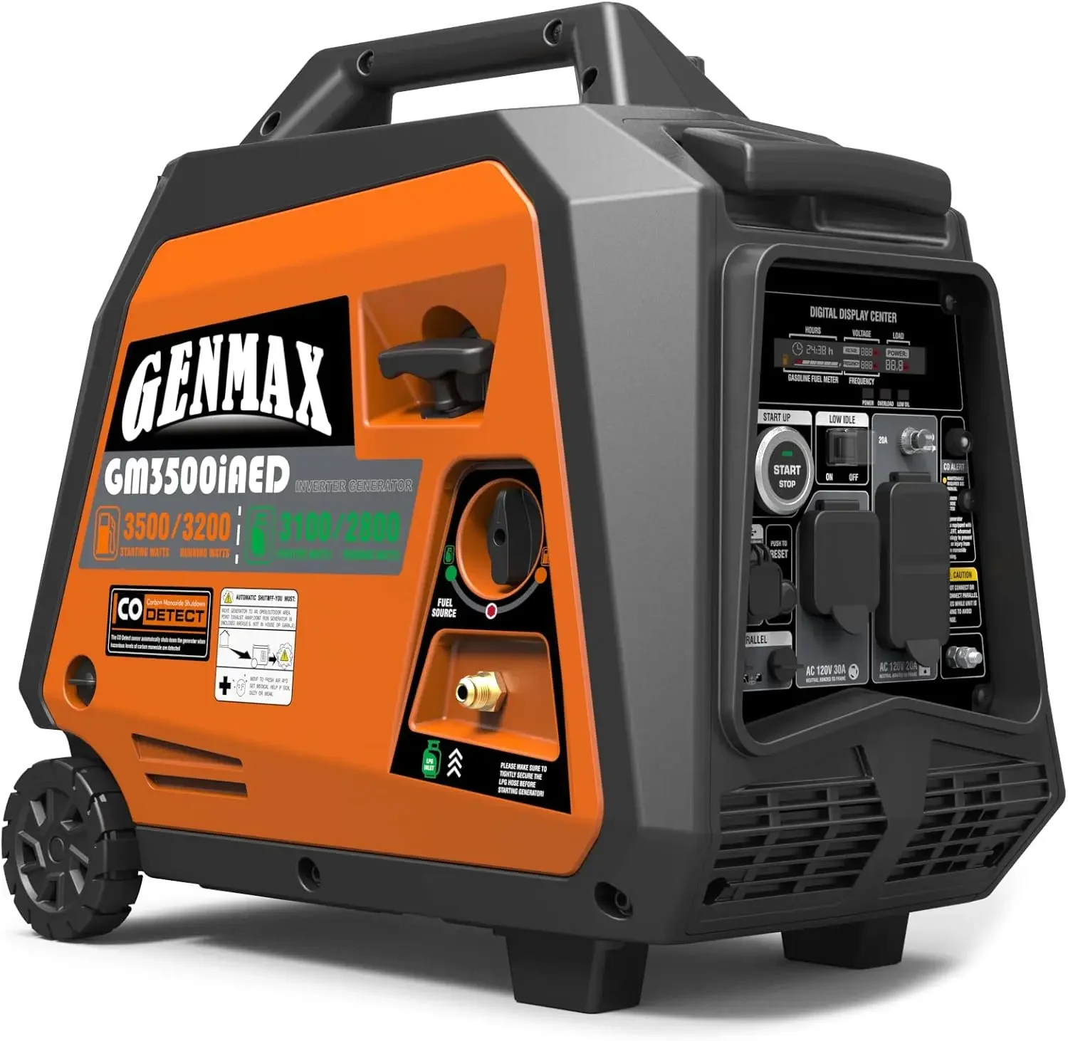 Portable Inverter Generator, 3500W Super Quiet Gas or Propane Powered Engine with Parallel Capability, Remote/Electric