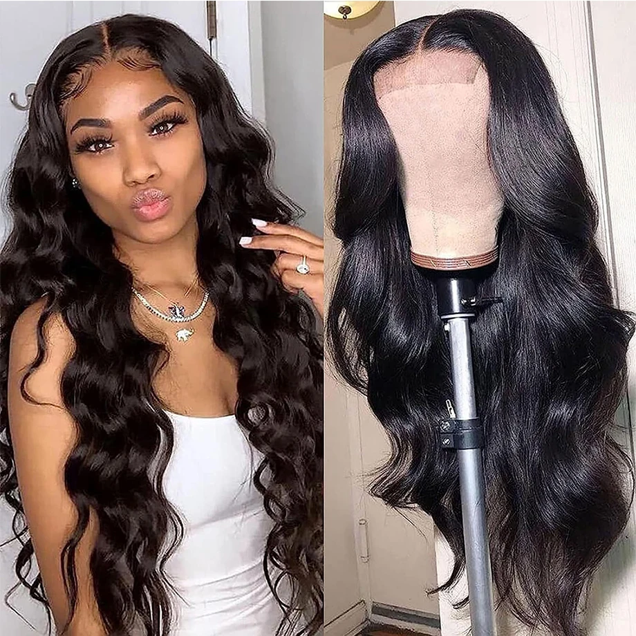 Body Wave Human Hair Wigs Lace Front Pre Plucked With Baby Hair Brazilian 13x4 Human Hair Lace Frontal Wig For Women