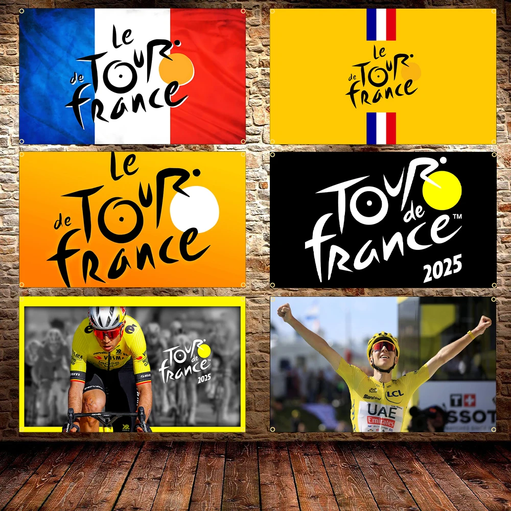 AliExpress 60X90CM 90X150CM Tour de France Flag Tadej Pogacars Flag Polyester Printed Bicycle Poster Banner Decor Wall Art Out Door Decor