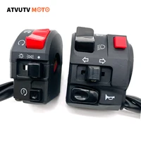 Interruptores de motocicleta de 22mm, botón de bocina de motocicleta, señal de giro, lámpara antiniebla eléctrica, interruptor de controlador de manillar de arranque Universal