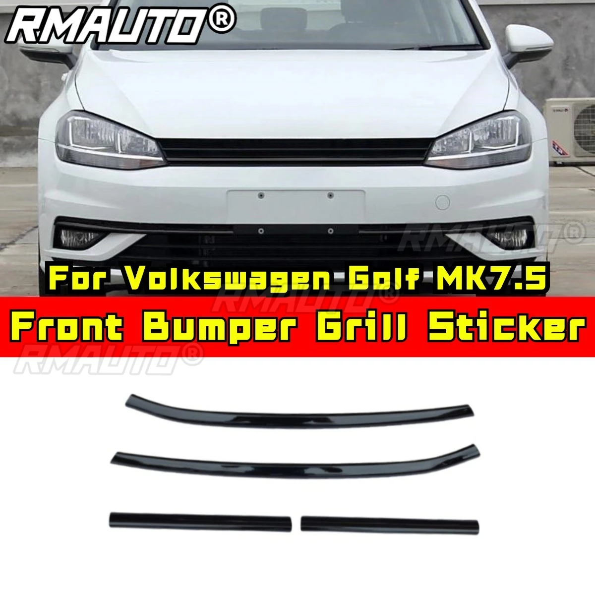 

Передний бампер автомобиля, решетка, рамка, крышка, украшение для Volkswagen Golf MK7.5, комплект кузова, автомобильные аксессуары