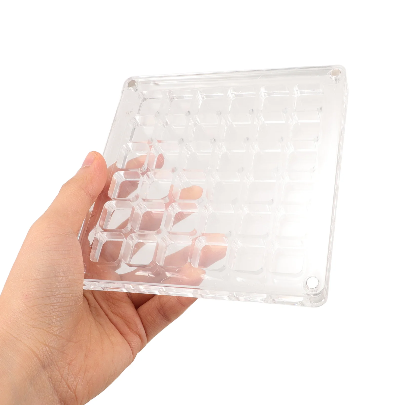 

Высокопрозрачная акриловая витрина, органайзер для мелких предметов, принадлежности для дизайна ногтей, коробка для хранения бусин, чехол-ракушка, акриловые коробки