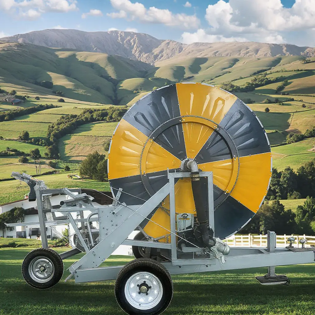 

Durable Mobile Hose Reel Irrigation System with Rain Sprinkler Automatic Traveling Drum for Agricultural Farm Pasture Crops