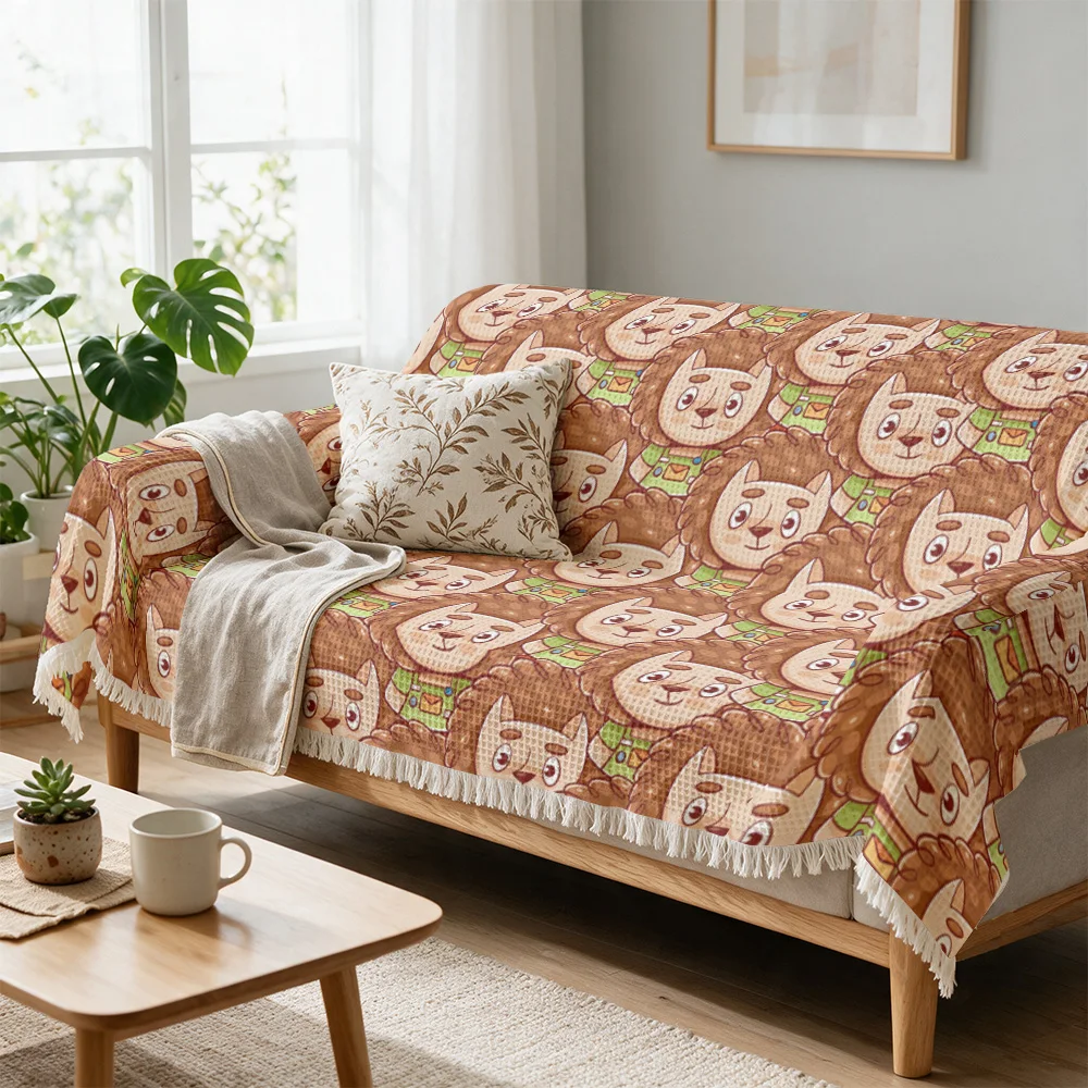 Cute Dog Print Throw Blanket Sofa Cover Couch Throw for Living Room Home Decor Puppy Pattern Pet Lover Cozy Accent Gift