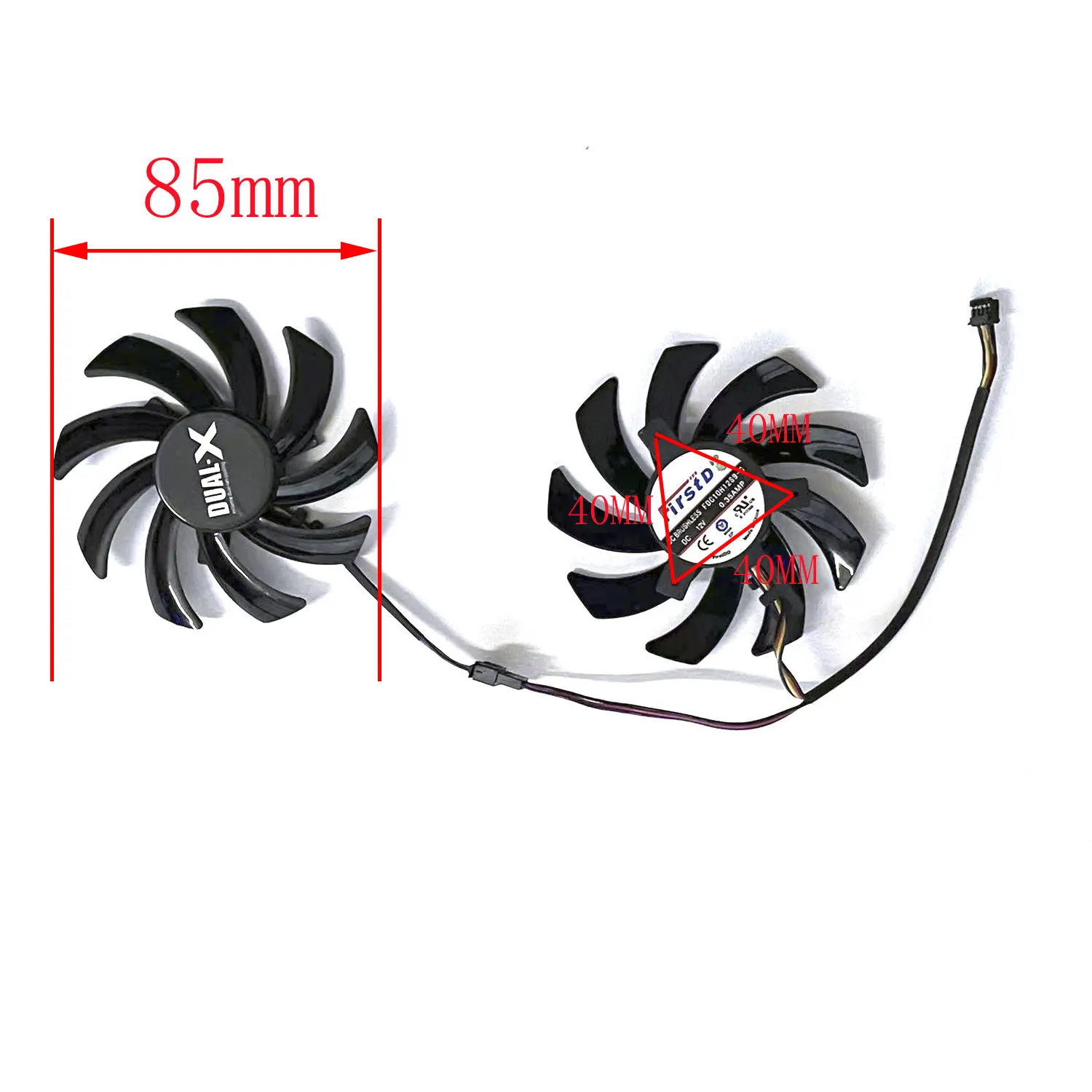 New FD7010H12S FDC10H12S9-C R9 270X GPU Cooler for Xfx R9 285/280/290/290X/280X Rx 480/470 Sapphire R9 270X 280