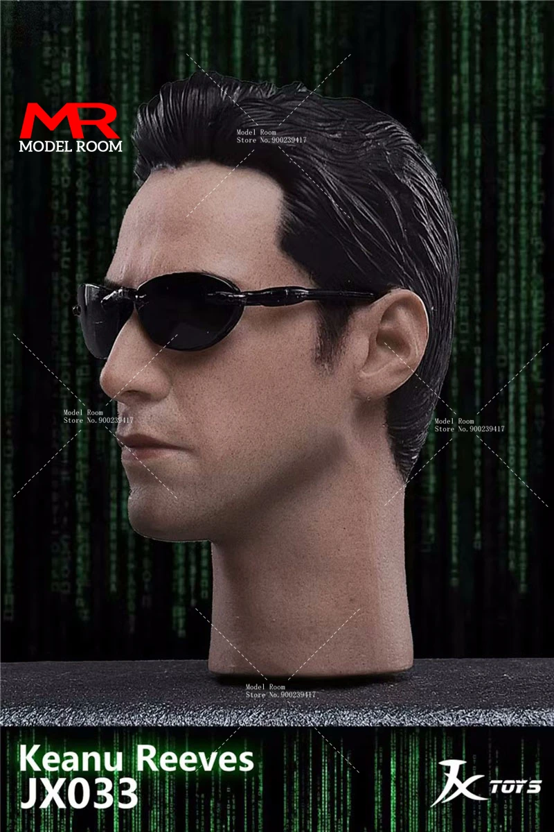 JXTOYS JX033 scala 1/6 Keanu Reeves Head Sculpt Carving con occhiali da sole modello Fit 12 \'\'maschio soldato Action Figure bambole del corpo