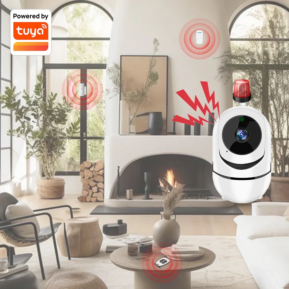 Tuya Smart Home Camera Hub Wifi Alarm System 433mhz Burglar Security Alarm Siren Smart Life App Control Wireless Home Alarm Kits