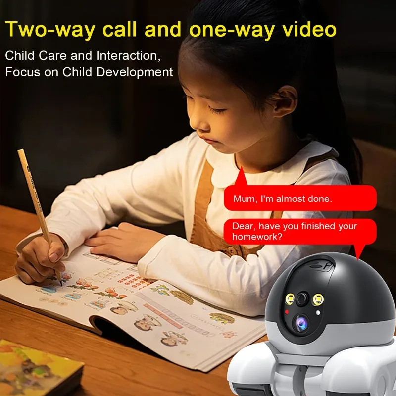 

1080P Wi-Fi Smart Security Camera Auto Tracking Baby Pets Monitor PTZ IP Security Protection Surveillance Cam For Baby And Pet