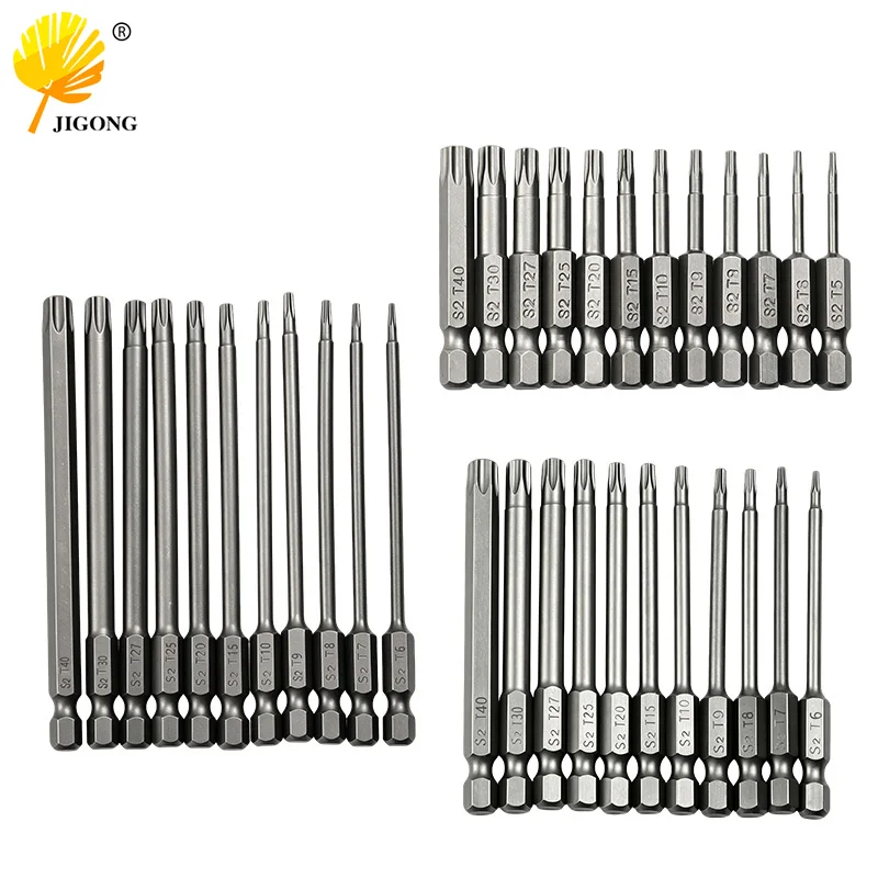 11pcs 12pcs Security Bit Set Tamper Proof Screwdriver Drill Bit Screw Driver Bits Torx Flat Head 1/4