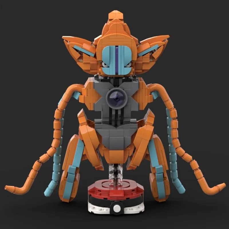 841PCS MOC Pokémoness Deoxys-attackes Building Blocks Model Set for Kids Birthday Gift, DIY Educational Assembly Toy