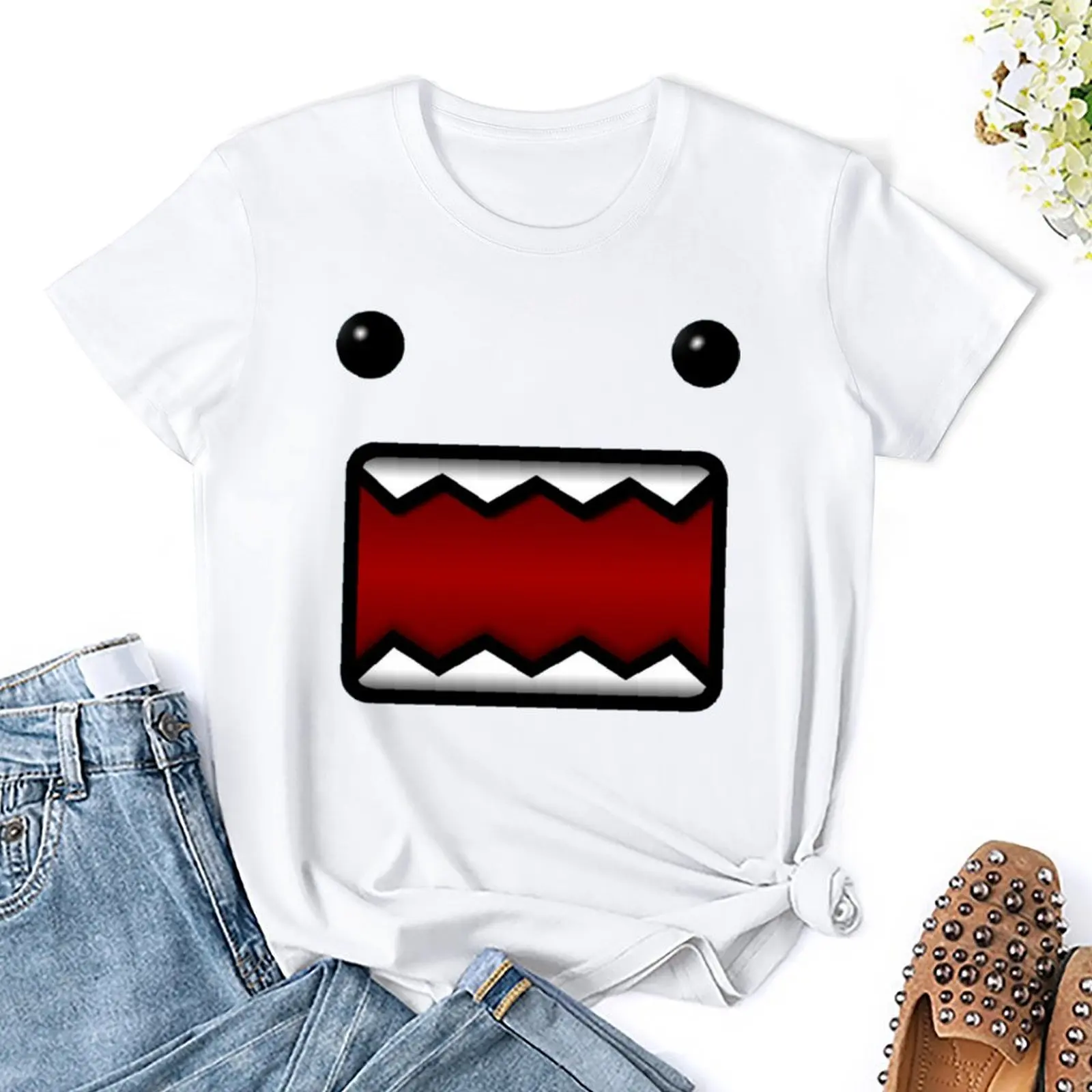 Crewneck Domo Kun DJ 1 T-shirt  Campaign Tshirt Premium Funny Joke Home