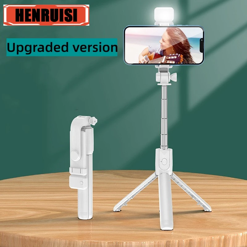 Newest Wireless Live Broadcast Stand Portable Phone Holder For Smartphone Retractable Dimmable With Selfie LED Fill Light Video