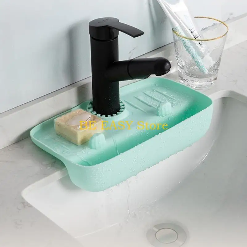 

E28F Space Saving Sturdy PP Materials Sink Faucet Splash with Adjustable Designs and Sponges Slot Home Accessory Daily Use