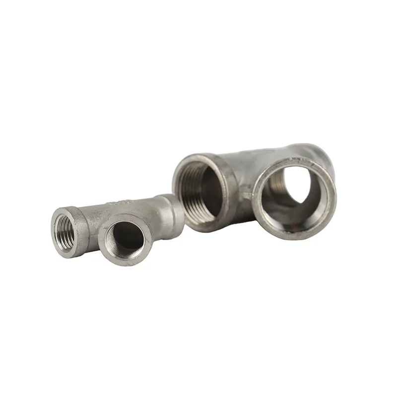 304 Stainless Steel Y-type 45 Degree Inclined Tee Female Thread Water Distributor Inner Wire Water Pipe Fittings