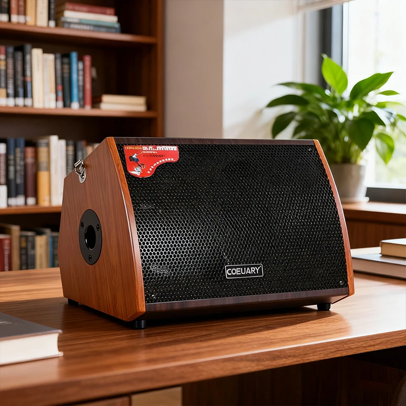 100W 기타 앰프 스피커 8인치 야외 스피커 6000mAh 8시간 재생 사운드 박스 리버브 딜레이 효과 AUX 악기 연습용