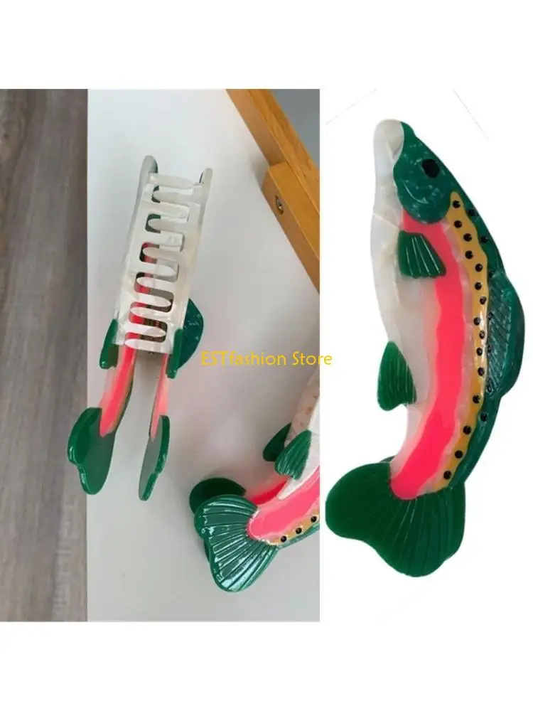 

Y5GC заколка для волос «рыба», большая заколка для волос, элегантное милое украшение, коготь, заколки для девочек, инструмент