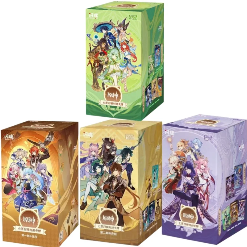 

Genuine Genshin Impact Card Seven Saints Summoning Battle Cards Booster Packs Game Peripheral Cards Board Games Collectible Card