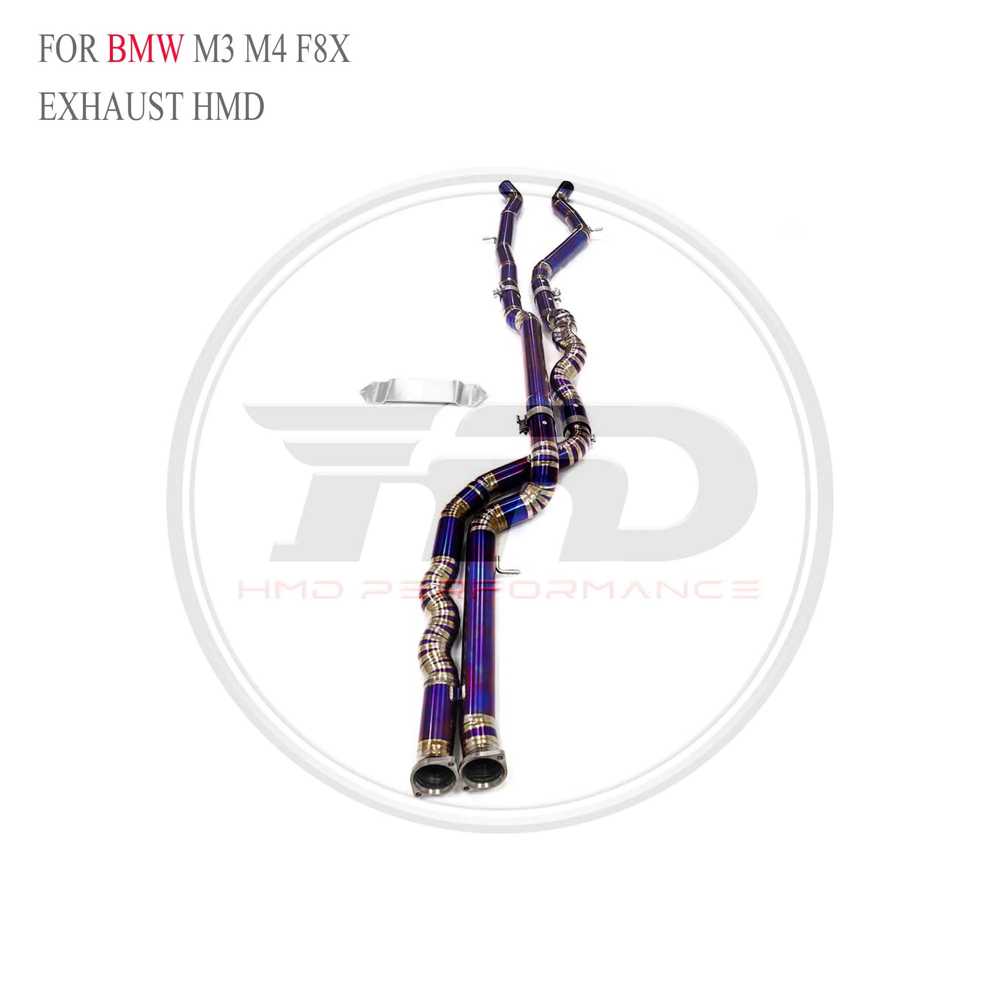 HMD Maatwerk voor BMW M3 M4 F80 F82 SS304 Katalysatie Downpipe TC4 Midden Pijp Uitlaat Lossless Installatie