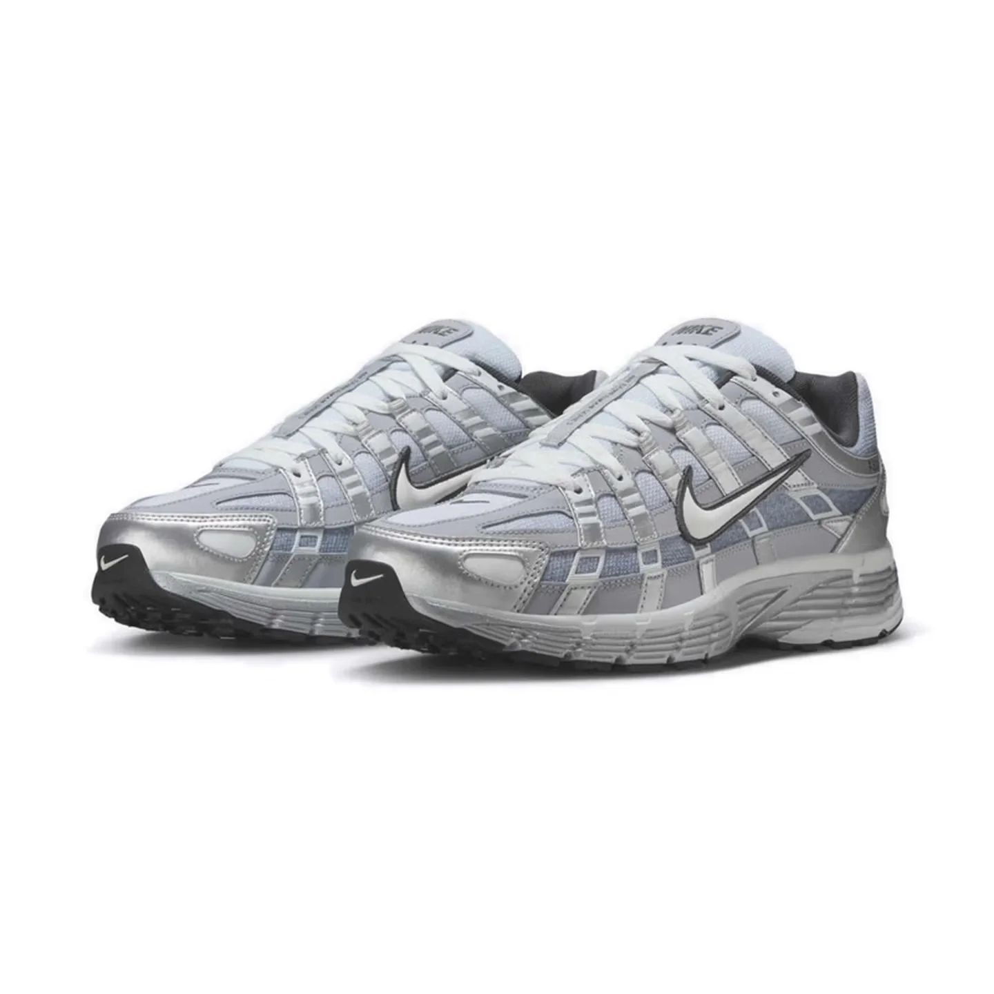 

Nike P-6000 Fashion Comfort Fabric Leather Low-Top Casual Running Shoes for Men Silver Grey IH4465-095