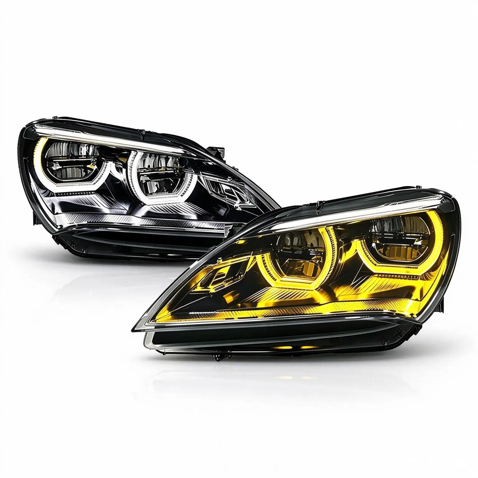 Car Styling Headlights for BMW 6 Series F06 2011-2013 Dual Color Angel Eye LED Headlamp Variable DRL High Brightness