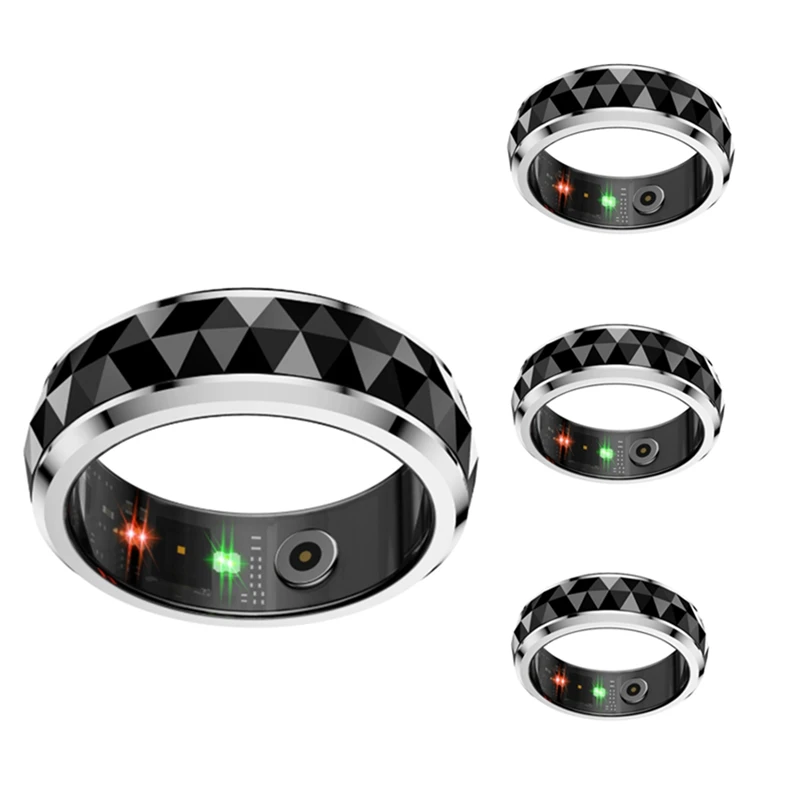 

NEW-R11 Smart Ring,Fidget Spinner Anxiety Relieve Ring With Charging Case For Men,Health And Sleep Monitor,5ATM Waterproof