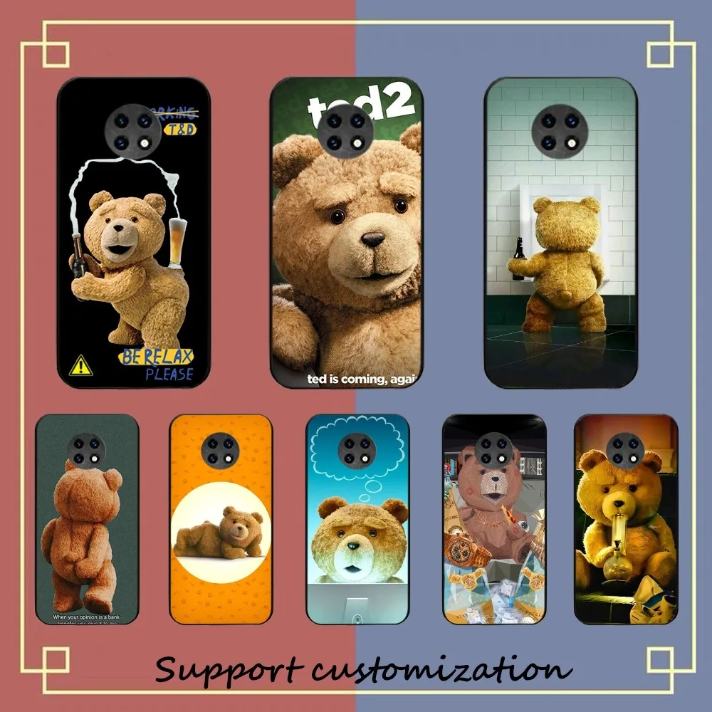 Cute Teddy Bear Beer Phone Case For Redmi 5 6 7 8 9 10 Plus Pro 6 7 8 9 A GO K20 K30 K40 Pro Plus F3 Fundas