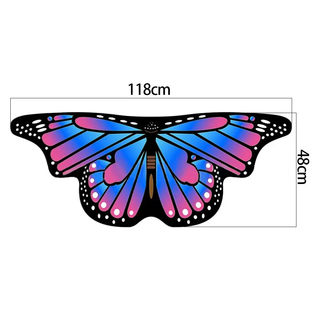 Capa de Alas de Mariposa para Niñas, Chal de Hada, Capa de Duendecillo, Disfraz Colorido y Elegante, Regalo, Decoraciones DIY para Fiestas y Días Festivos