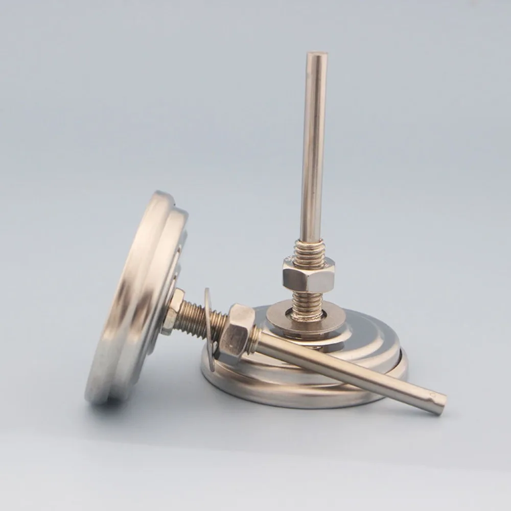 ميزان حرارة للشواء من الفولاذ المقاوم للصدأ ، مقياس درجة حرارة شواية اللحم ، طهي الطعام ، إكسسوارات أدوات المطبخ ، الفضة ، 0-~ ℃