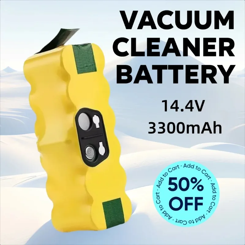 

14.4V 3300mAh for IRobot Roomba 500 600 700 800 900 595 620 650 780 890 Vacuum Cleaner Battery