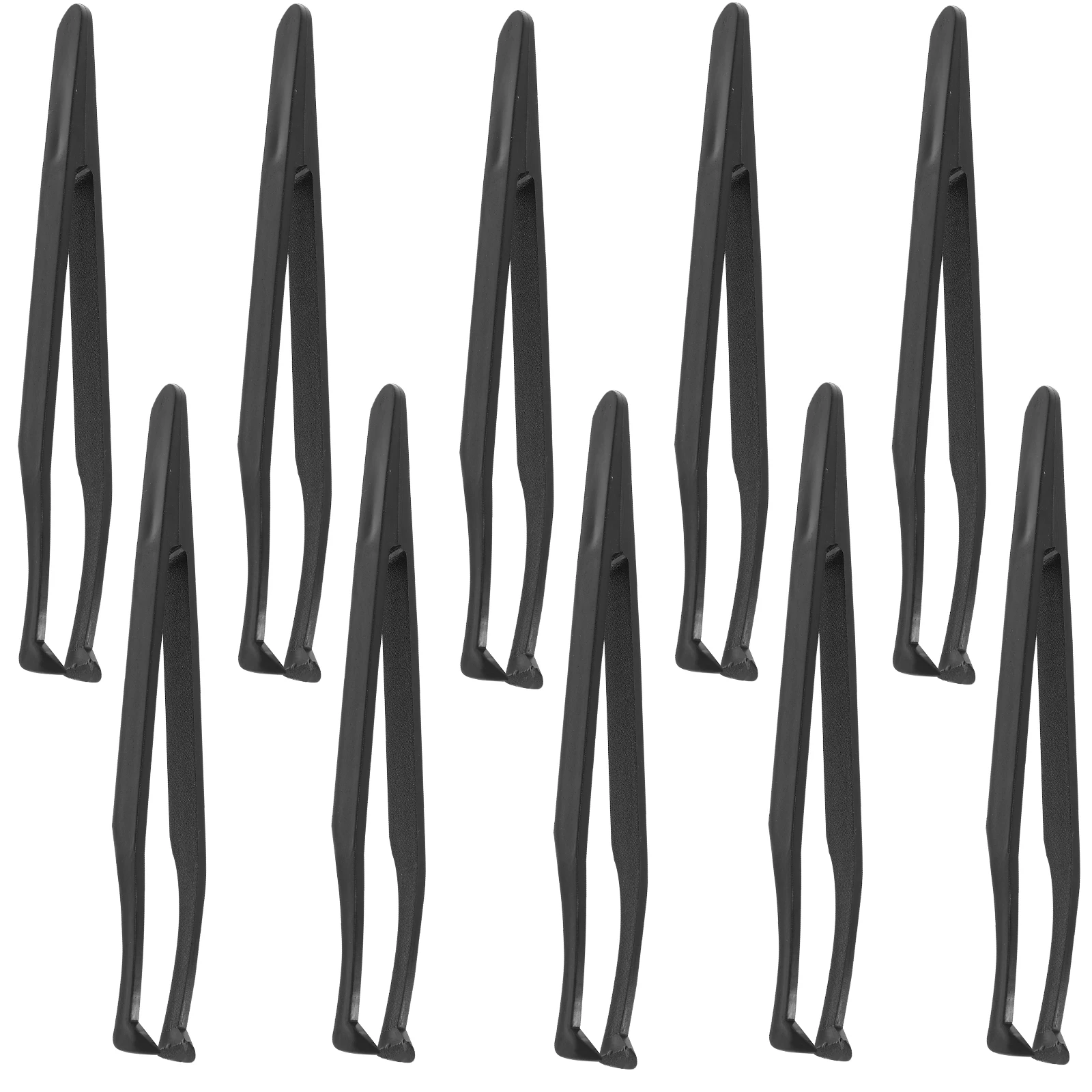 

10Pcs Tilted Head Plastic Tweezers Anti Static Precision Ergonomic Grip for Crafts Jewelry Electronics Arts Nail Art