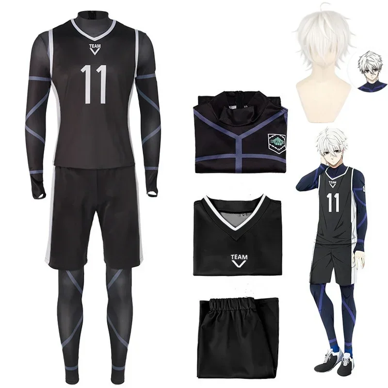 Anime Blue Lock Cosplay Nagi Seishiro Isagi Yoichi Chigiri Rensuke Kunigami Bachira Megur mono Club de fútbol ropa deportiva peluca