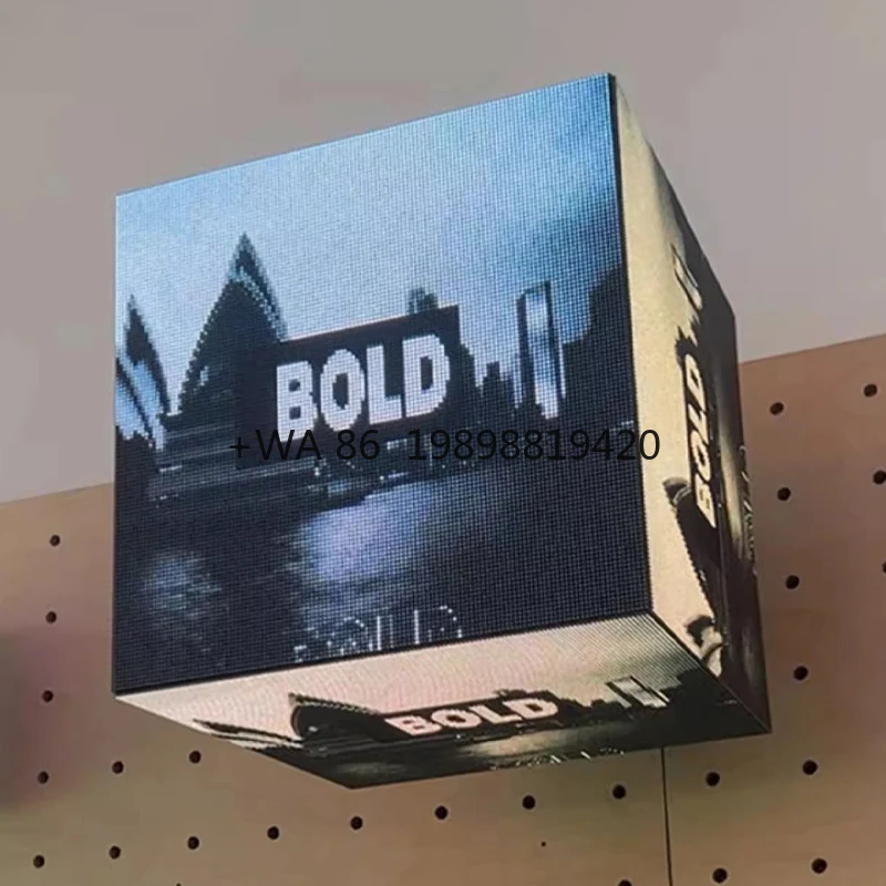 Indoor Special-shaped  Led Screen Shopping Store Signs Multi Faces Magic Cube Advertising Poster Display customize