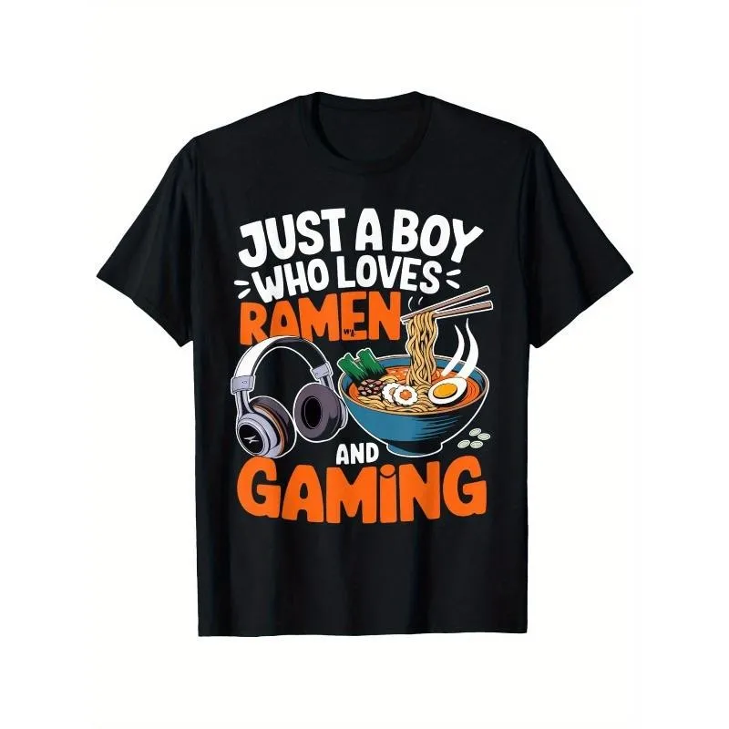 Boy Who Loves Ra and Games, Japanese Anime Video Game T-shirt, Anime Themed T-shirt, Printed T-shirt