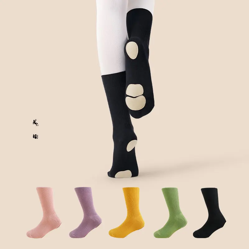 Calcetines antideslizantes de algodón para hombre y niña, medias de baile moderno, Ballet, Pilates, Yoga