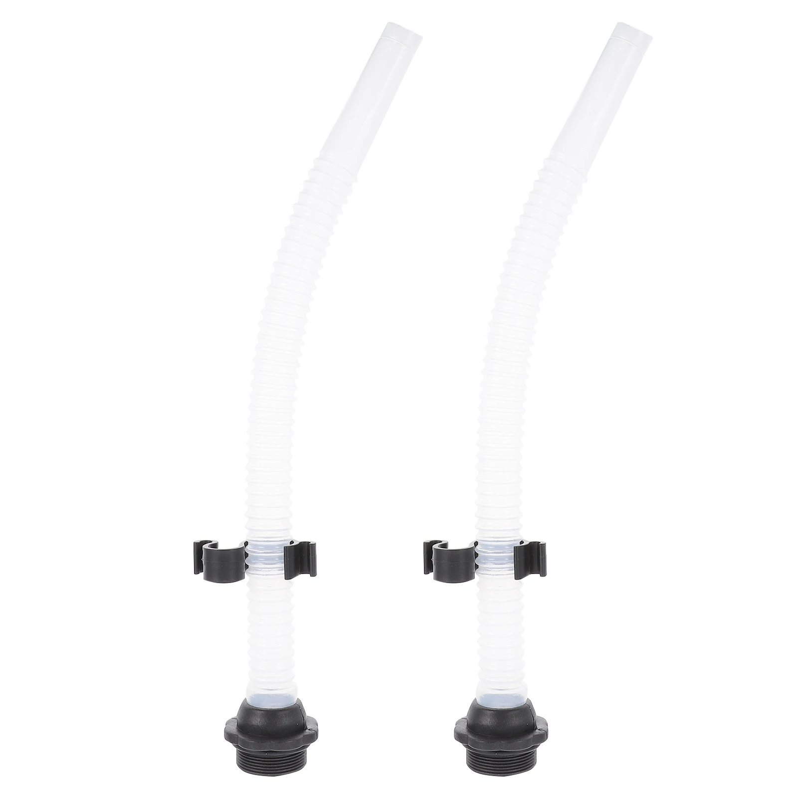 

2pcs Plastic Fuel Can Nozzle Long Flexible Spout 360° Bendable With Built-In Filter Leakproof For Gas Can Durable Spout
