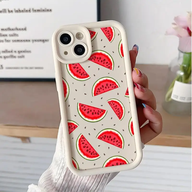 phone case for Apple iPhone 12 14 Pro cases 11Pro Max 11 16 Plus 13Pro max 15plus 11pro funda Cover Delicious Watermelon Lemon