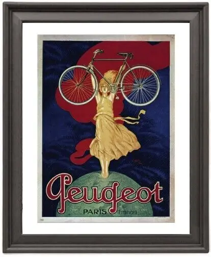 

Framed Poster Bicycle Peugeot Poster Photo Paper Print Picture Frame 16x12 inch