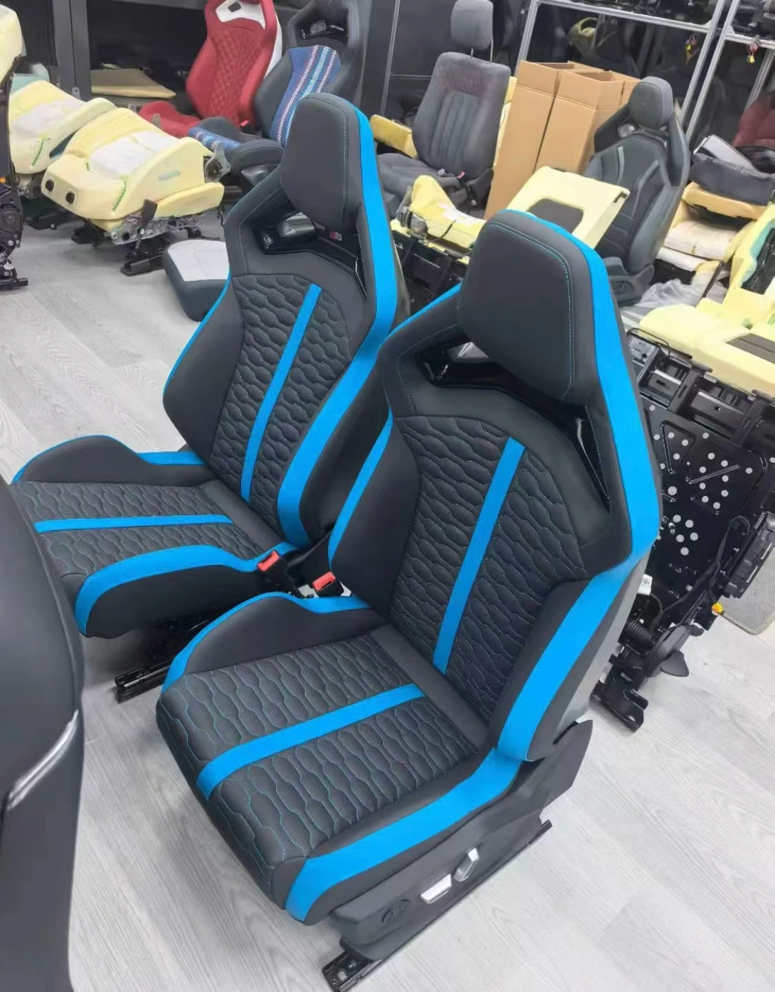 Car Accessories Custom Leather Cover Sports Racing Seats Bucket RS6 Sport Seat for  A3 A4 A5 A6 A7 Q5 Q7 Q8 Upgrade view 5