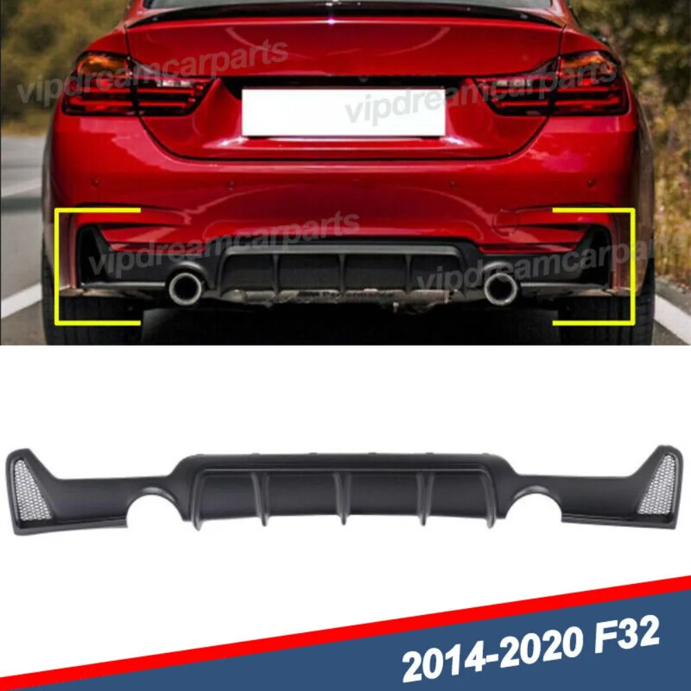 

Rear Bumper Lip Diffuser Matte Black For BMW F32 F33 F36 2014-2020 M Sport United States