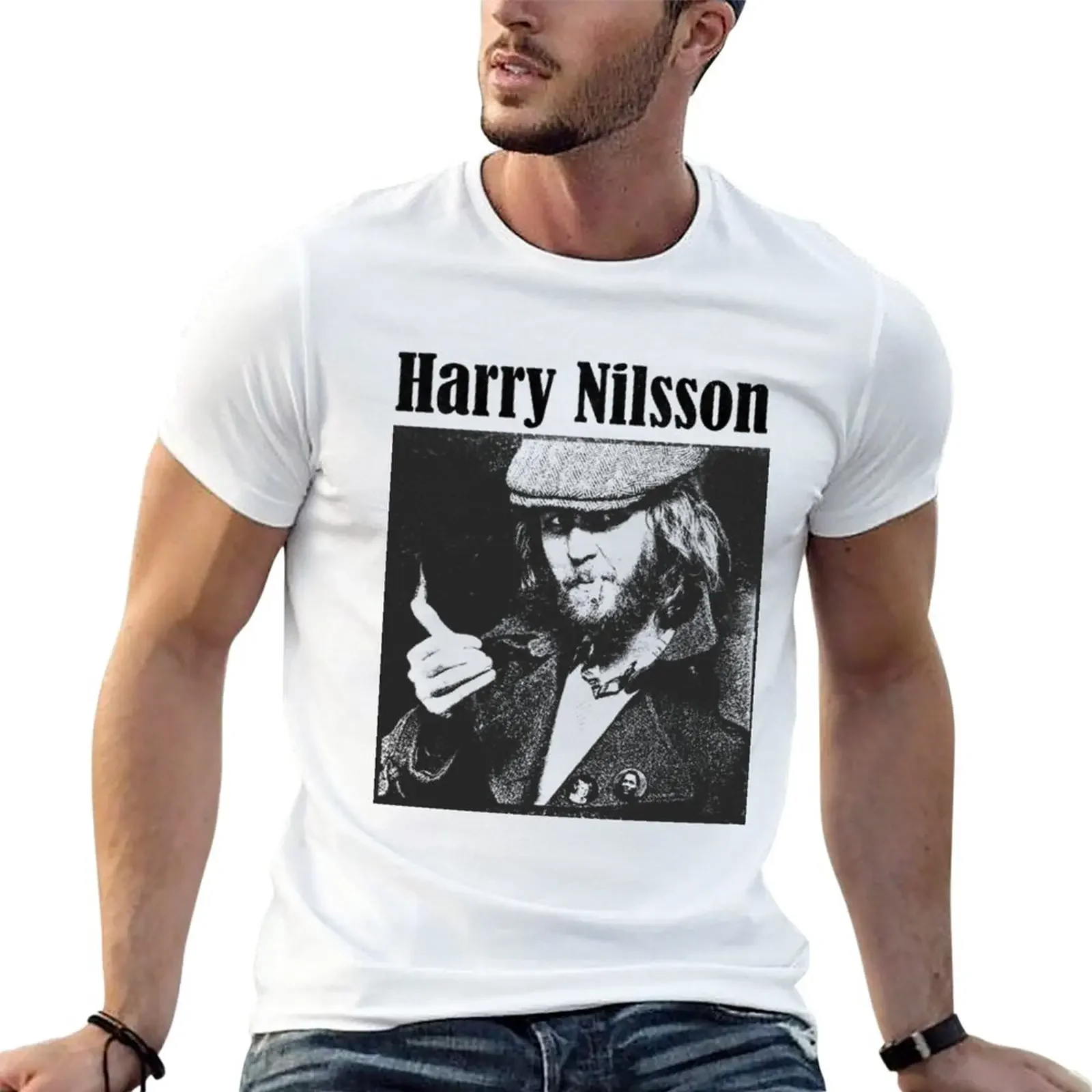 New Harry Nilsson T-Shirt oversized t shirts Short sleeve Tee shirt oversized t shirts for men