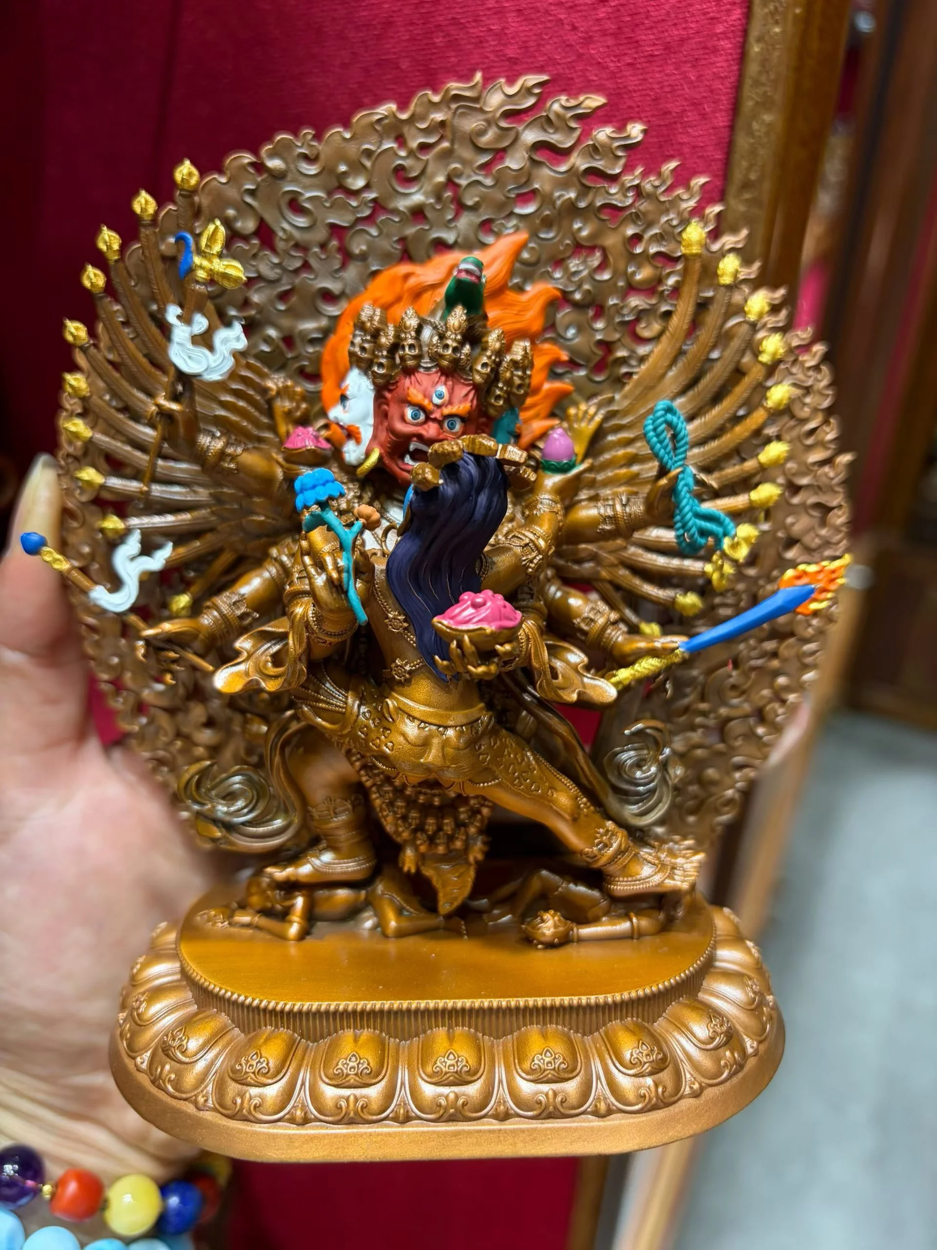 TOP Exquisite bronze Buddha statue copper Hayagriva dharani Rare buddha statue buddhist altar supplies home temple monk worship