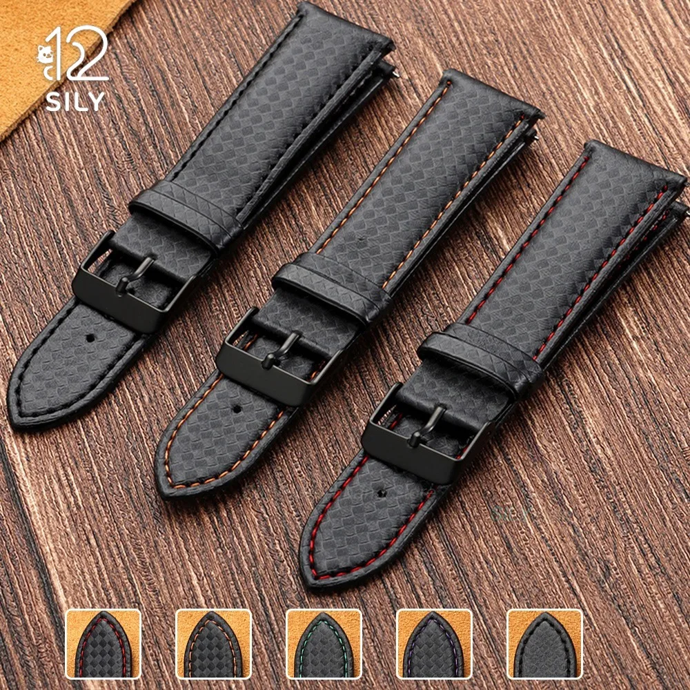 22mm 20mm Armband mit gewebtem Muster, Zubehör für Huawei Smartwatch, Lederarmband mit Schnellverschluss, Herrenarmband, universelles Handgelenksband